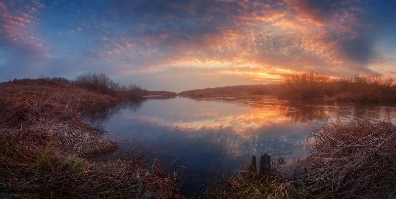 Весенний закат фото превью
