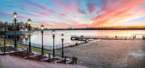 Закат на Волге в Угличе
