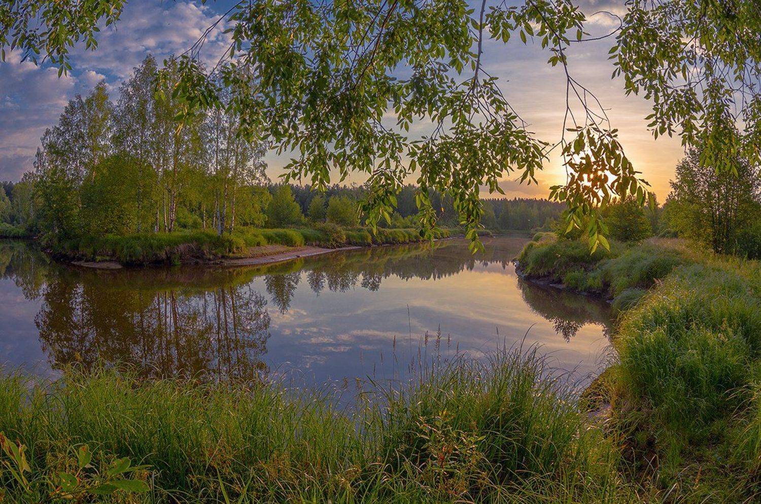 утро река солнце лето рассвет, Марина Мурашова