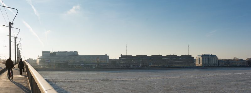 Санкт-Петербург зима мост нева  Зима фото превью