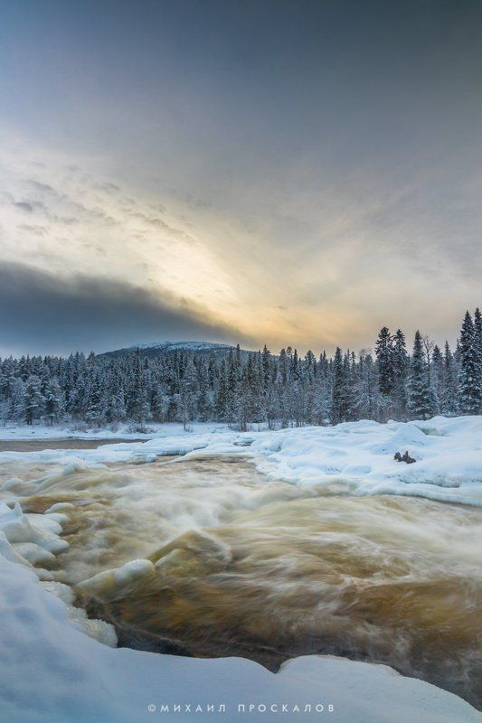 Карелия, Паанаярви, природа, зима, горы, путешествие Пороги Киваккакоски и гора Кивакка в парке Паанаярви фото превью
