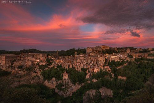 Огненный закат над Сорано