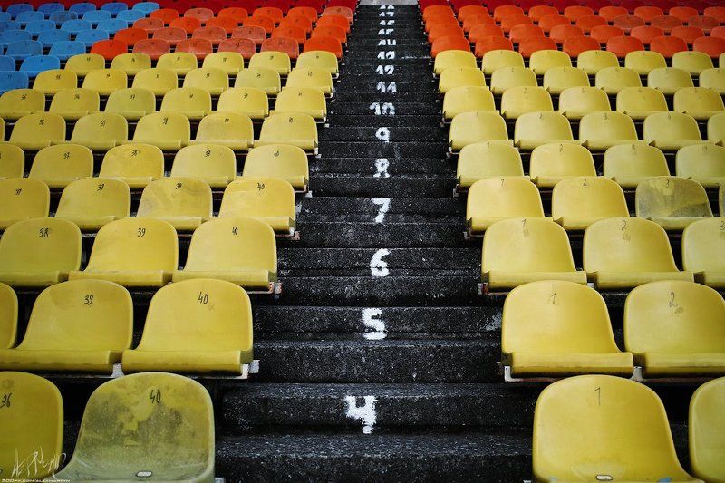 сочи, стадион, весна, краски, цвет, сидения, спорт Цветовой оргазм фото превью