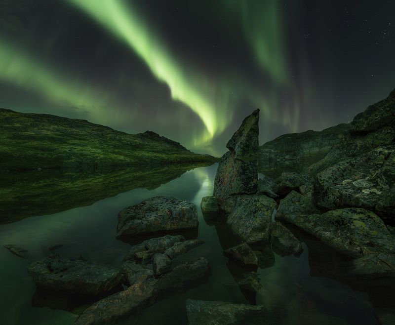 Северное сияние, Aurora Borealis, Баренцево море Aurora Borealis фото превью