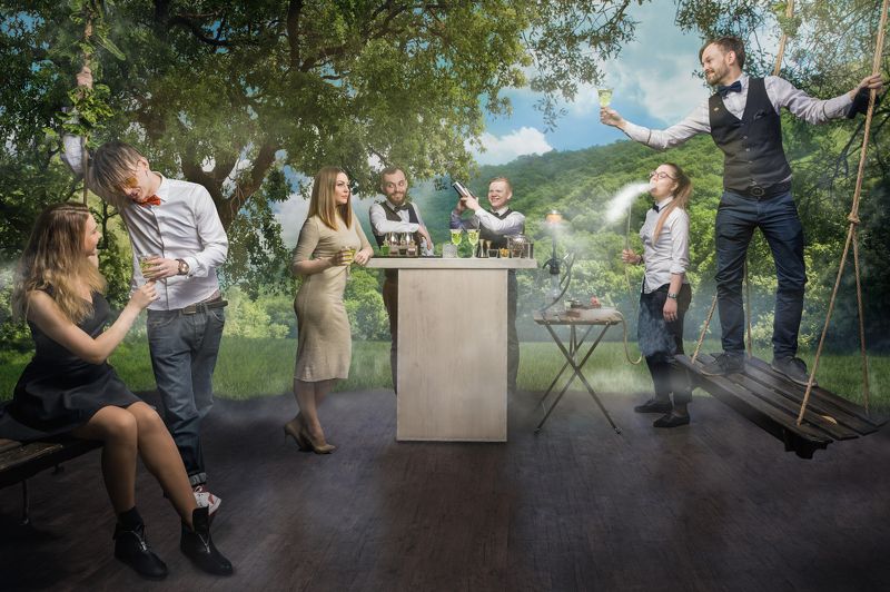 batrender, cocktails, people, hapy Bar Family фото превью