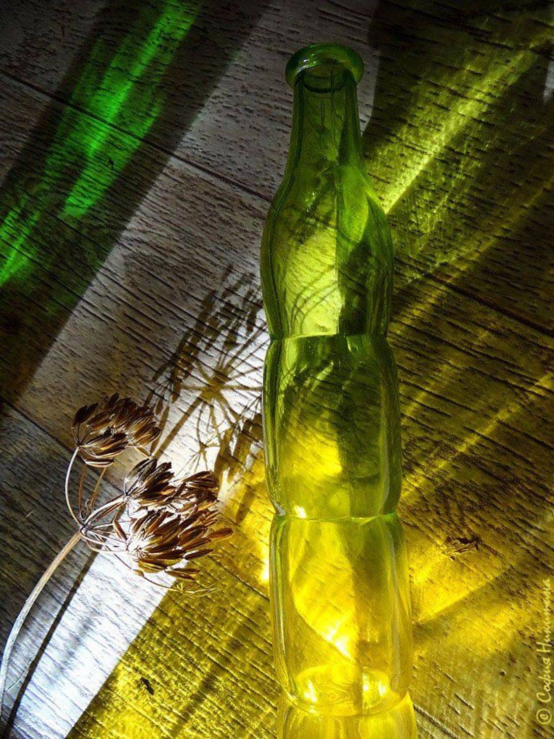 свет, цвет, стекляшки, зелёный,  жёлтый, София Никитина