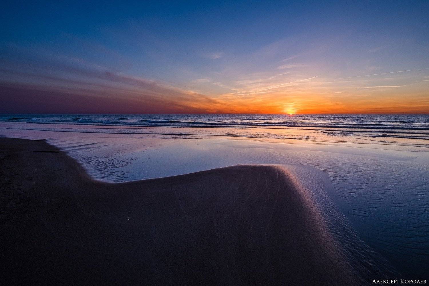 калининградская область, россия, куршская коса, балтийское море, закат, пляж, море, природа, пейзаж, kaliningrad region, russia, curonian spit, baltic sea, sunset, beach, sea, nature, landscape, Алексей Королёв