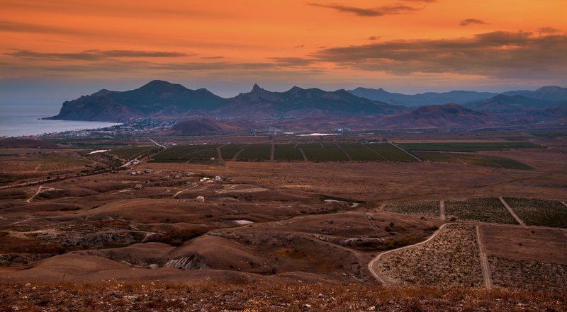 коктебель, вечер, осень, сентябрь Чу! В тёплой мгле померкнули долины фото превью
