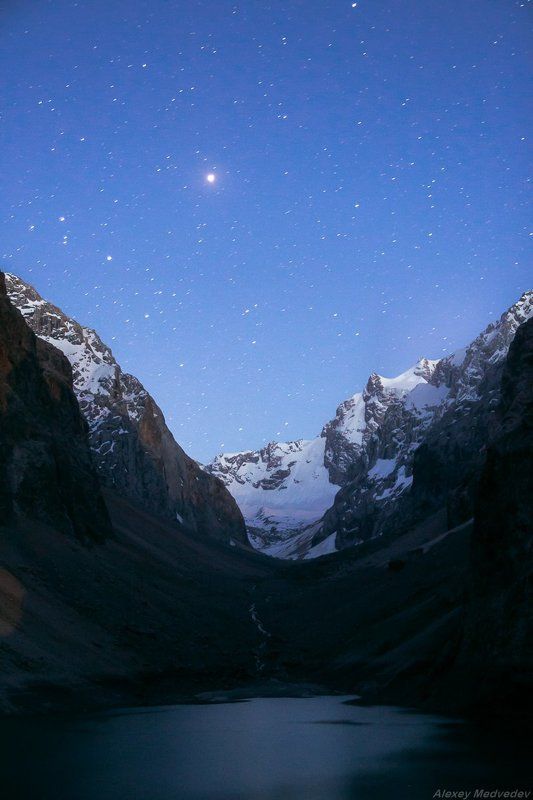 горы, скалы, Таджикистан, фаны, арча, горное, озеро, Большое Алло фото превью