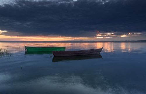 Рассвет на Плещеевом озере