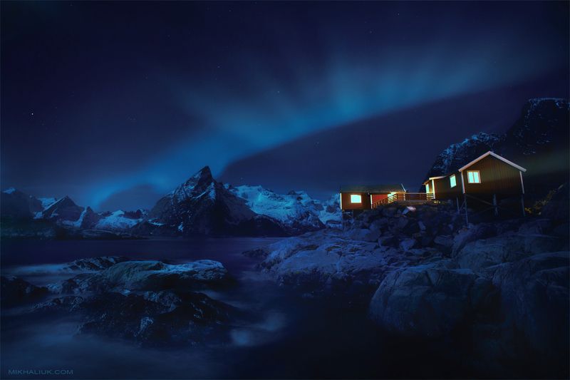 lofoten, at, night Lofoten at night * фото превью