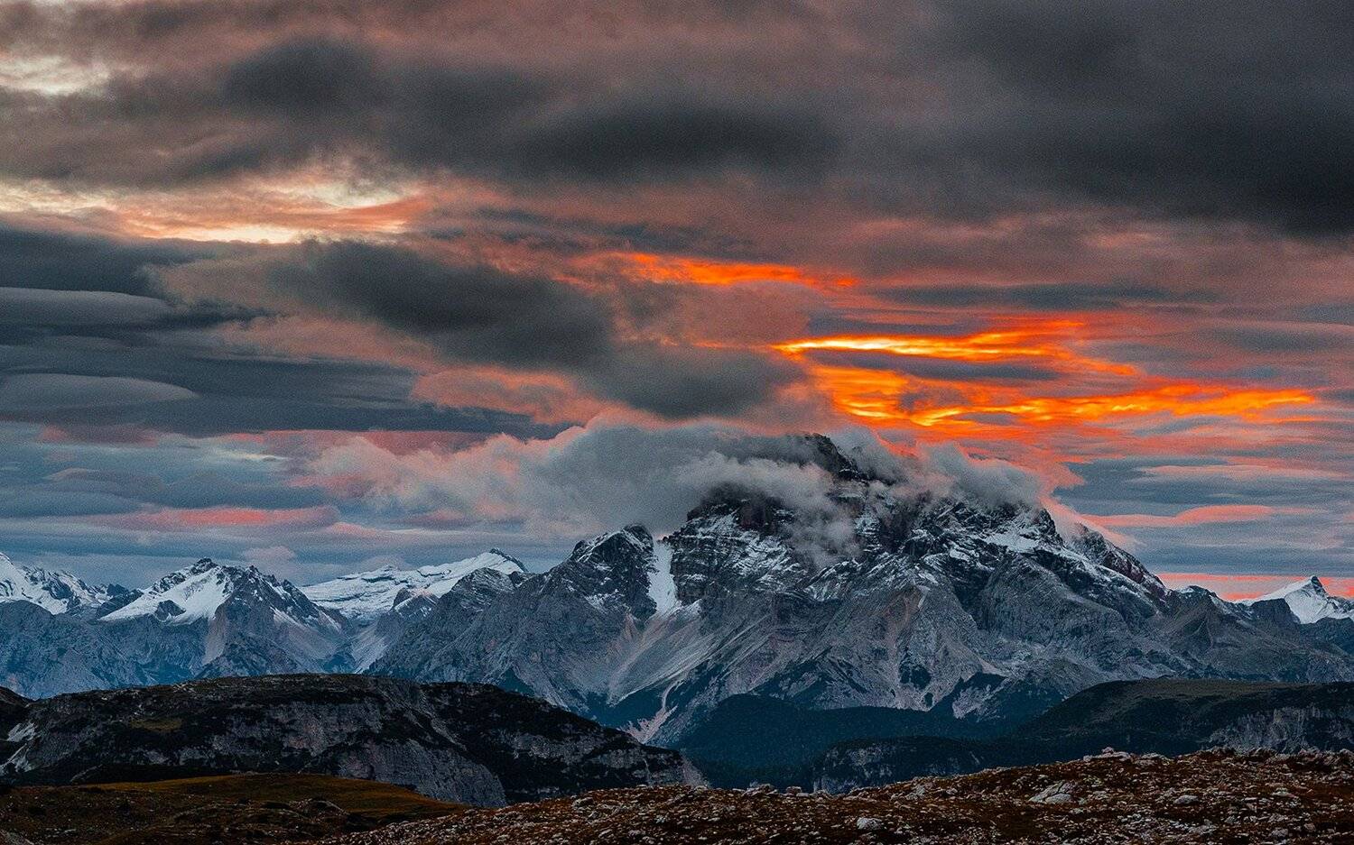закат, горы, ландшафт, Евгений Маркалев