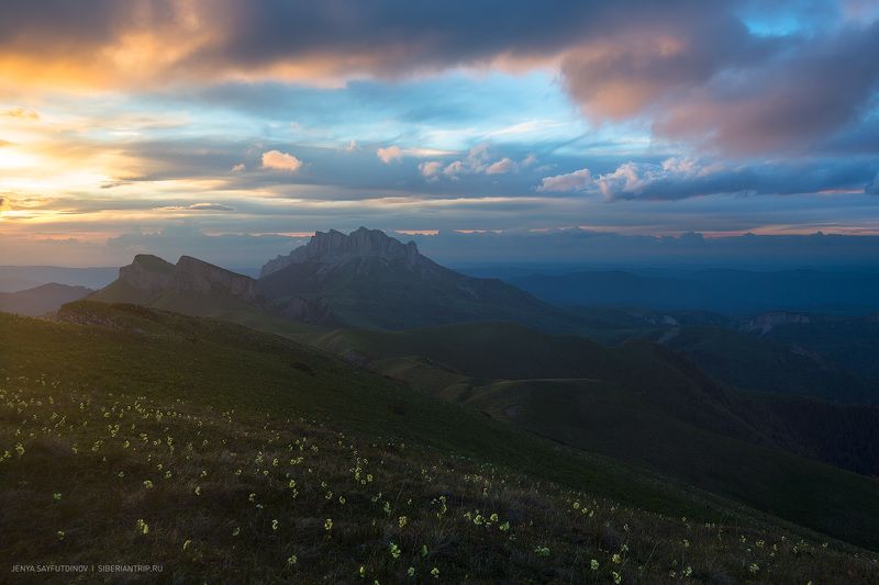 кавказ, россия, адыгея, большойтхач, siberiantrip_ru Закатные краски Кавказа фото превью