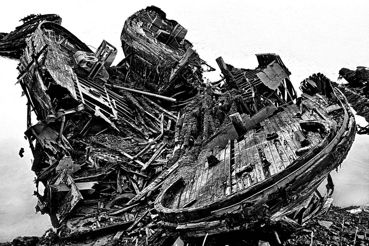 апатиты, море, чб, корабли, Николай Смоляк