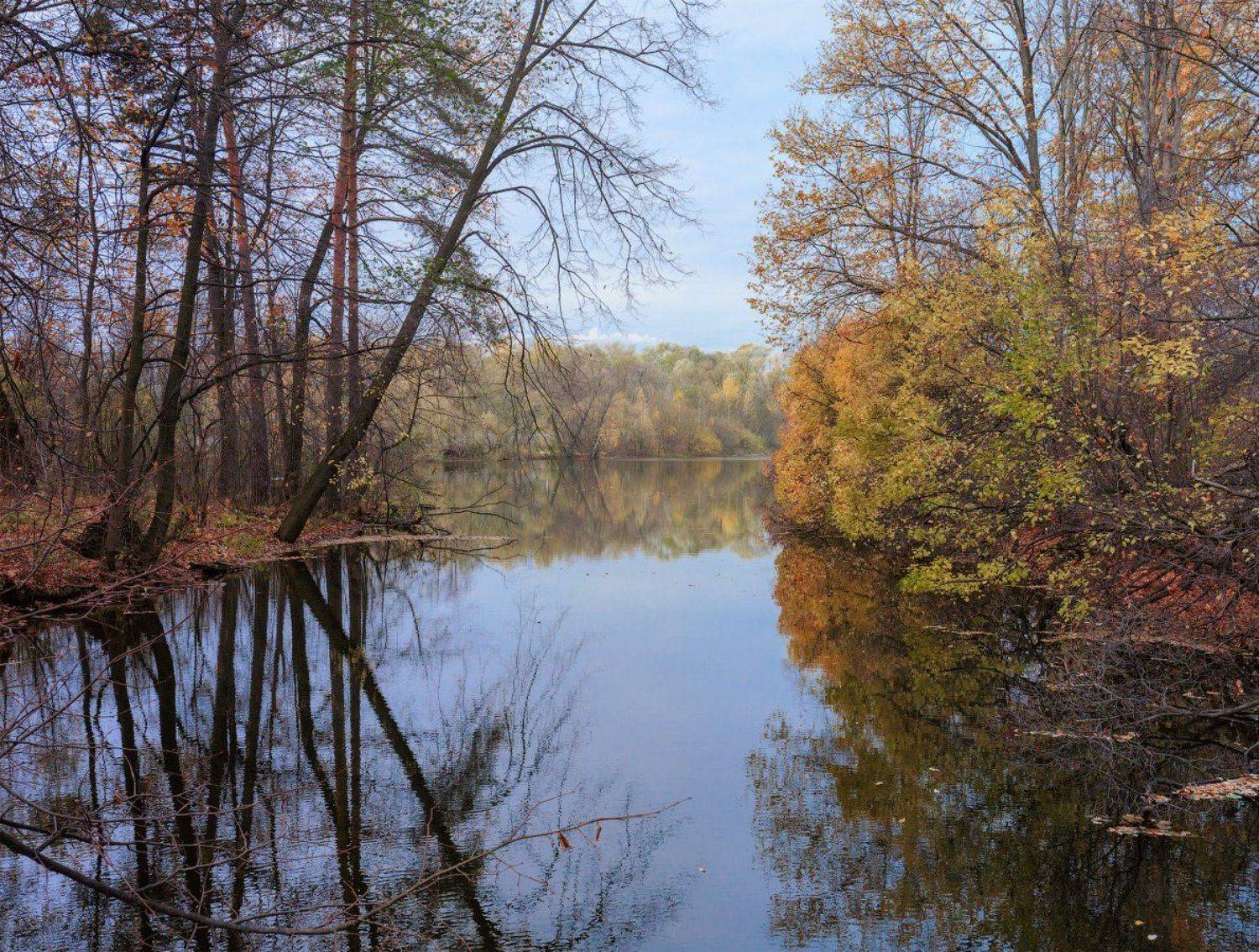 осень, лес, река,, Виктор Климкин
