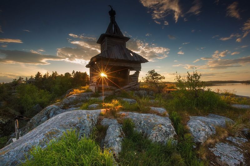 ладога шхеры скит часовня вечное бренное закат солнце О вечном и бренном фото превью