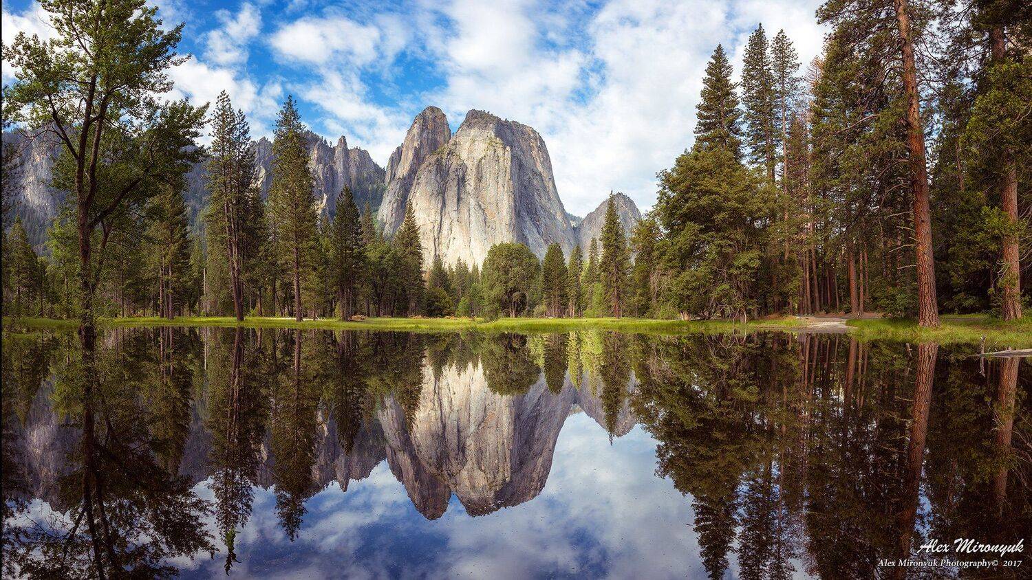 йосимити, калифорния, сша, отражения, скала, горы, путешествия, фото-тур, американский, юго-запад, облака, панорама, Alex Mironyuk