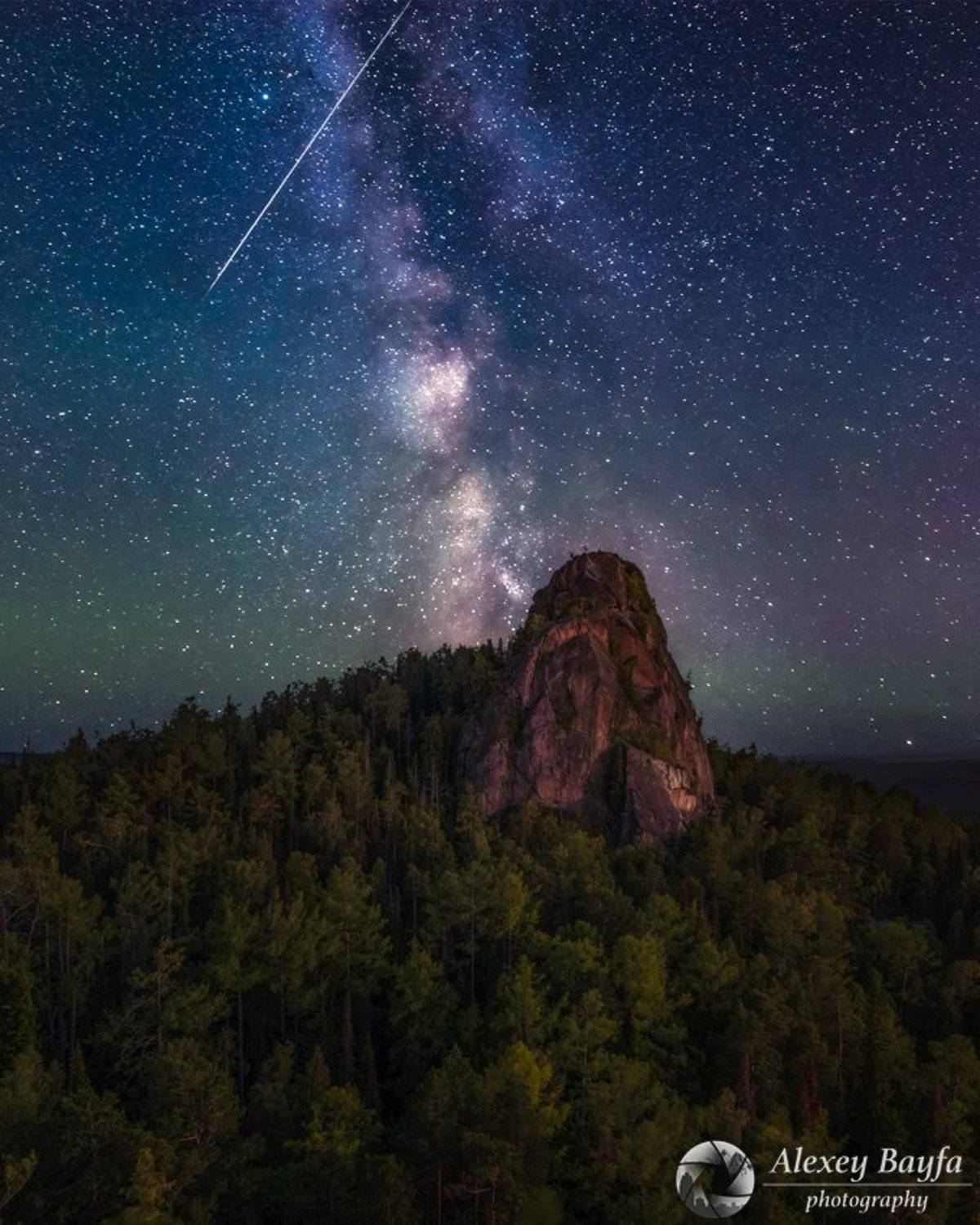 горы, звёзды, лето, млечный путь, пейзаж, ночь, Алексей Байфа