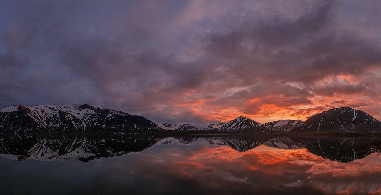 север, кольский, хибины, заполярье,большой вудъявр, лето, ночь,, Роман Горячий