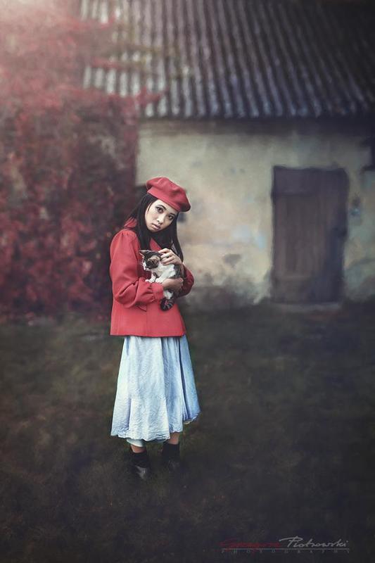 portrait Portrait with a cat фото превью