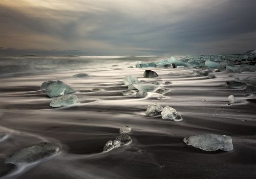 Ice plus black and white lines.