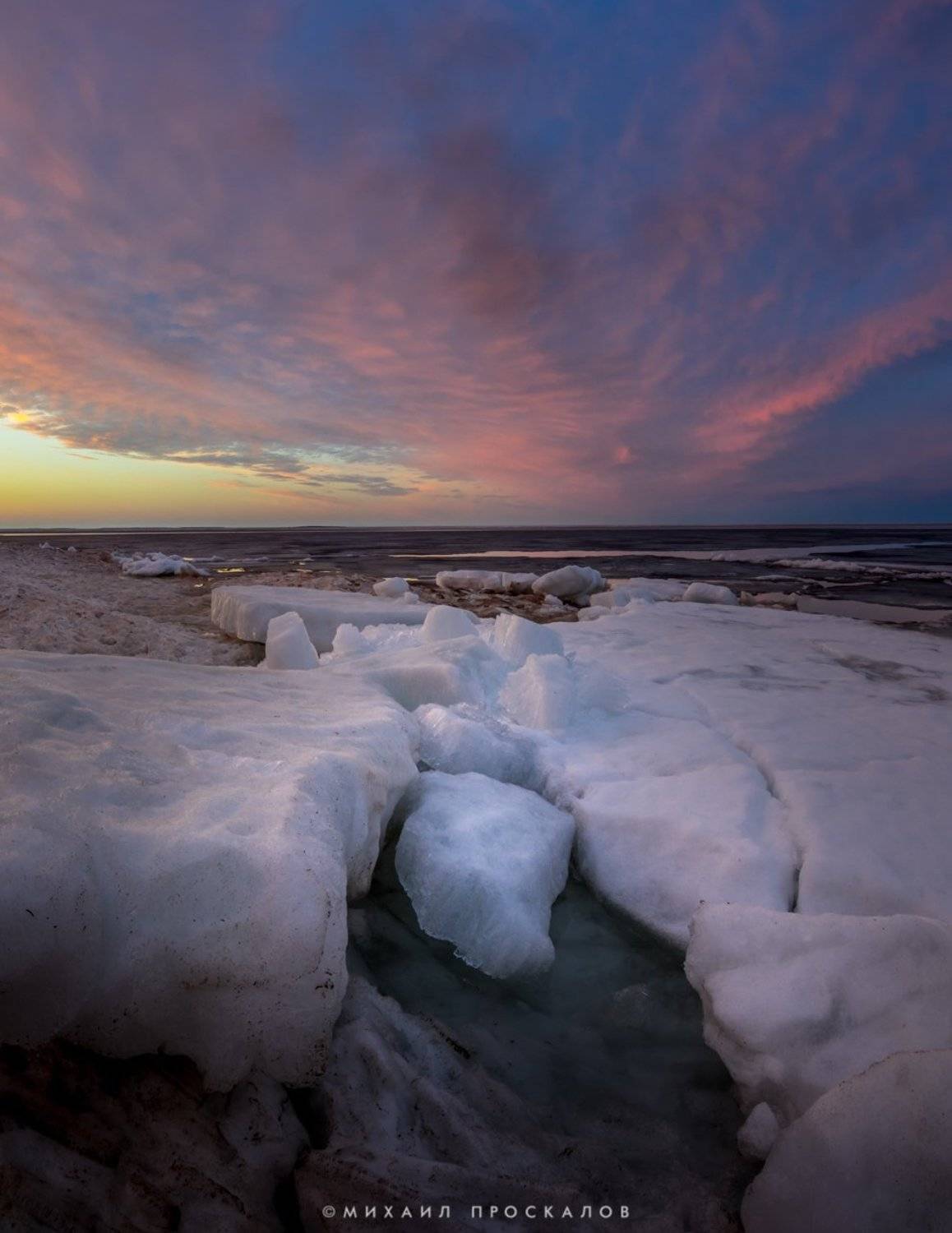 Зака, лед, пейзаж, природа, карелия, Михаил Проскалов