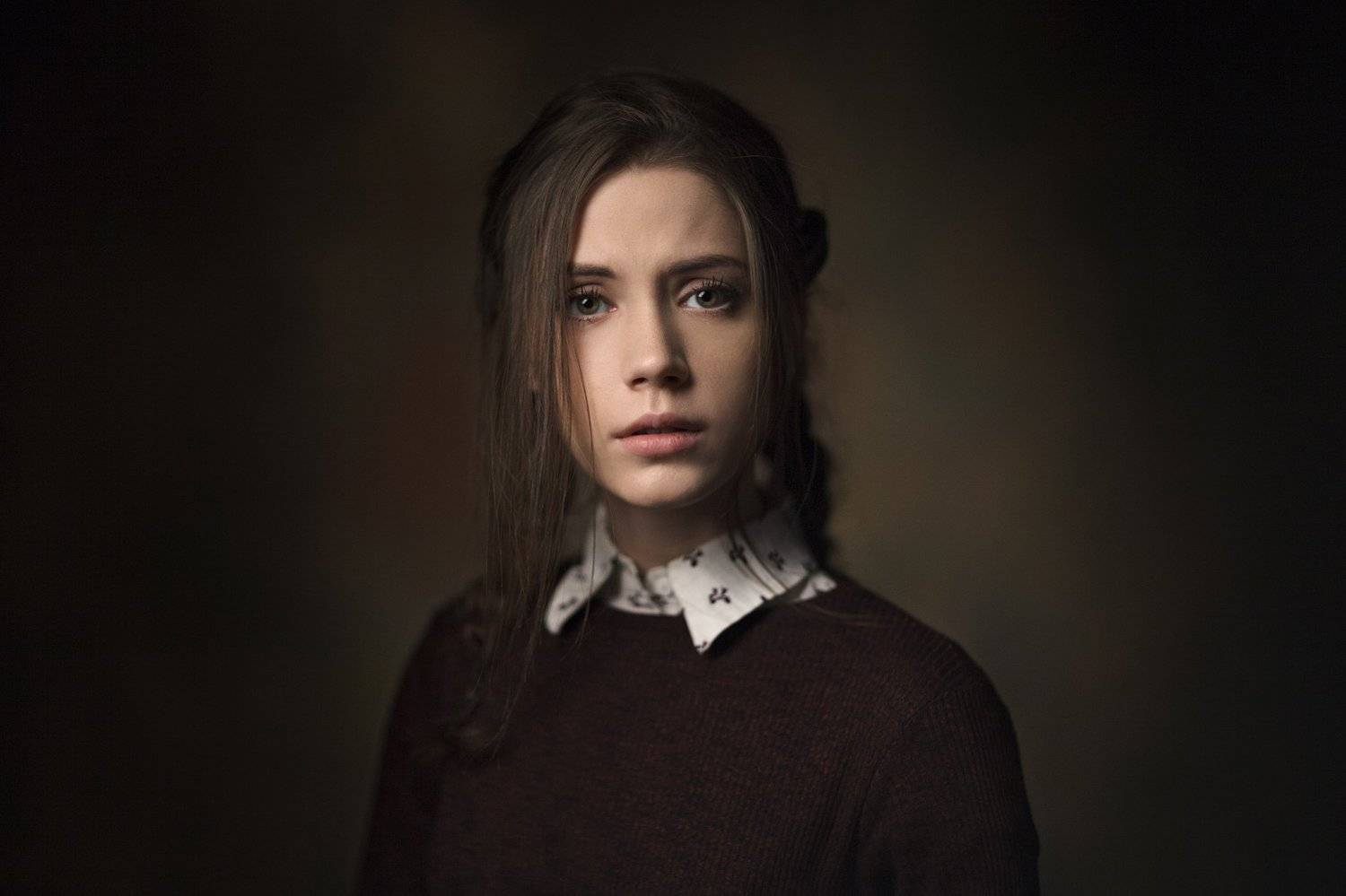 девушка, 2017, портрет, portrait, глаза, прическа, pretty, Василий Жуков