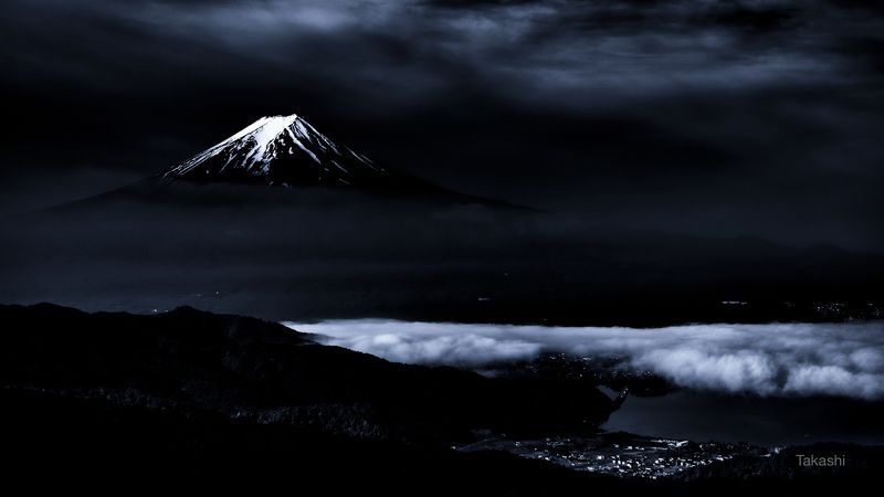 Fuji,mountain,Japan,clouds,snow,lake,scenery,beautiful,blue,amazing,landscape, Scenery X фото превью