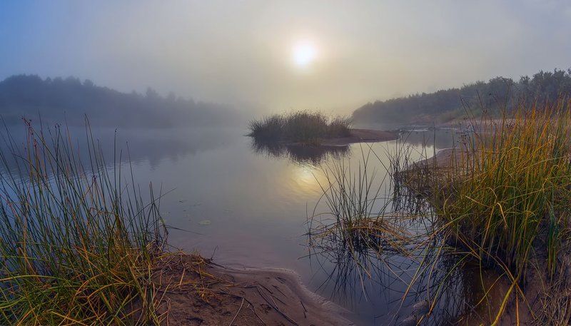 туманная река фото превью