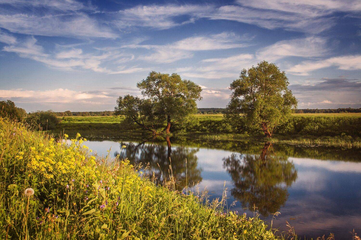 , фото, природа, закат, вечер, река, лето, Екатерина