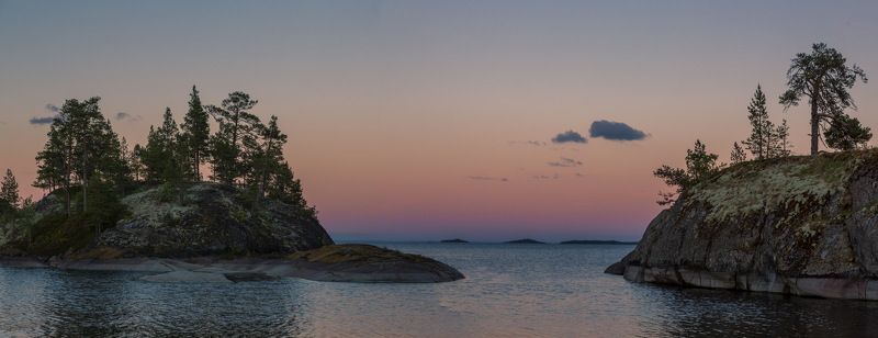 Вечер Ладога шхеры острова закат лето белая ночь июнь Вечер фото превью