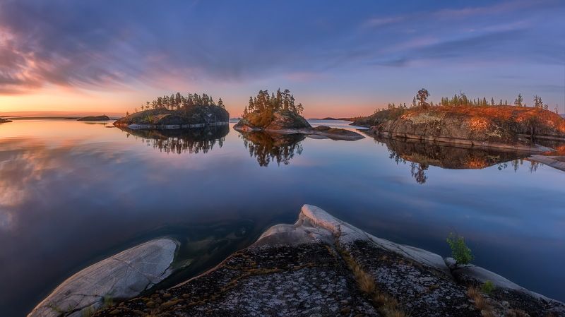 Ладога, шхеры острова рассвет утро Утро фото превью