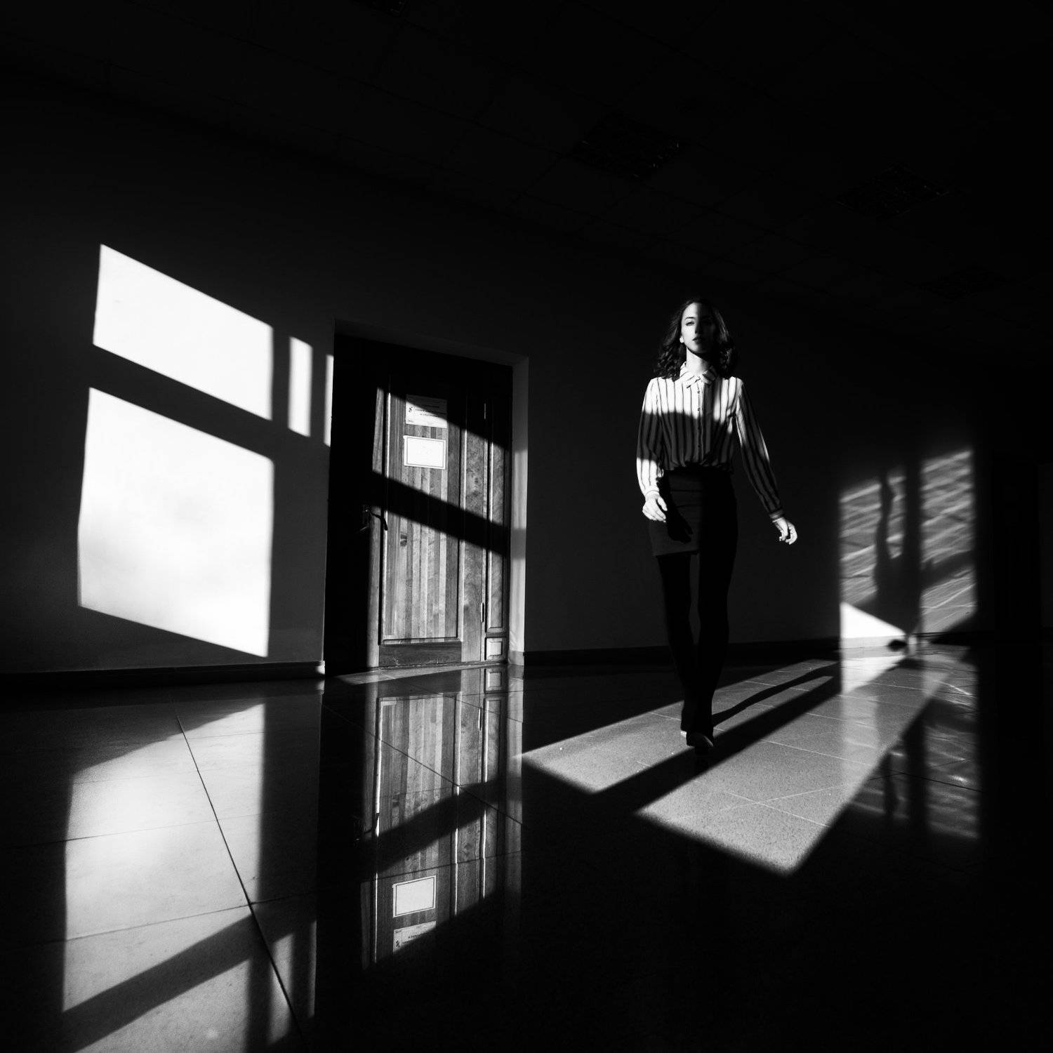 девушка, свет, геометрия, Евгений Иванов