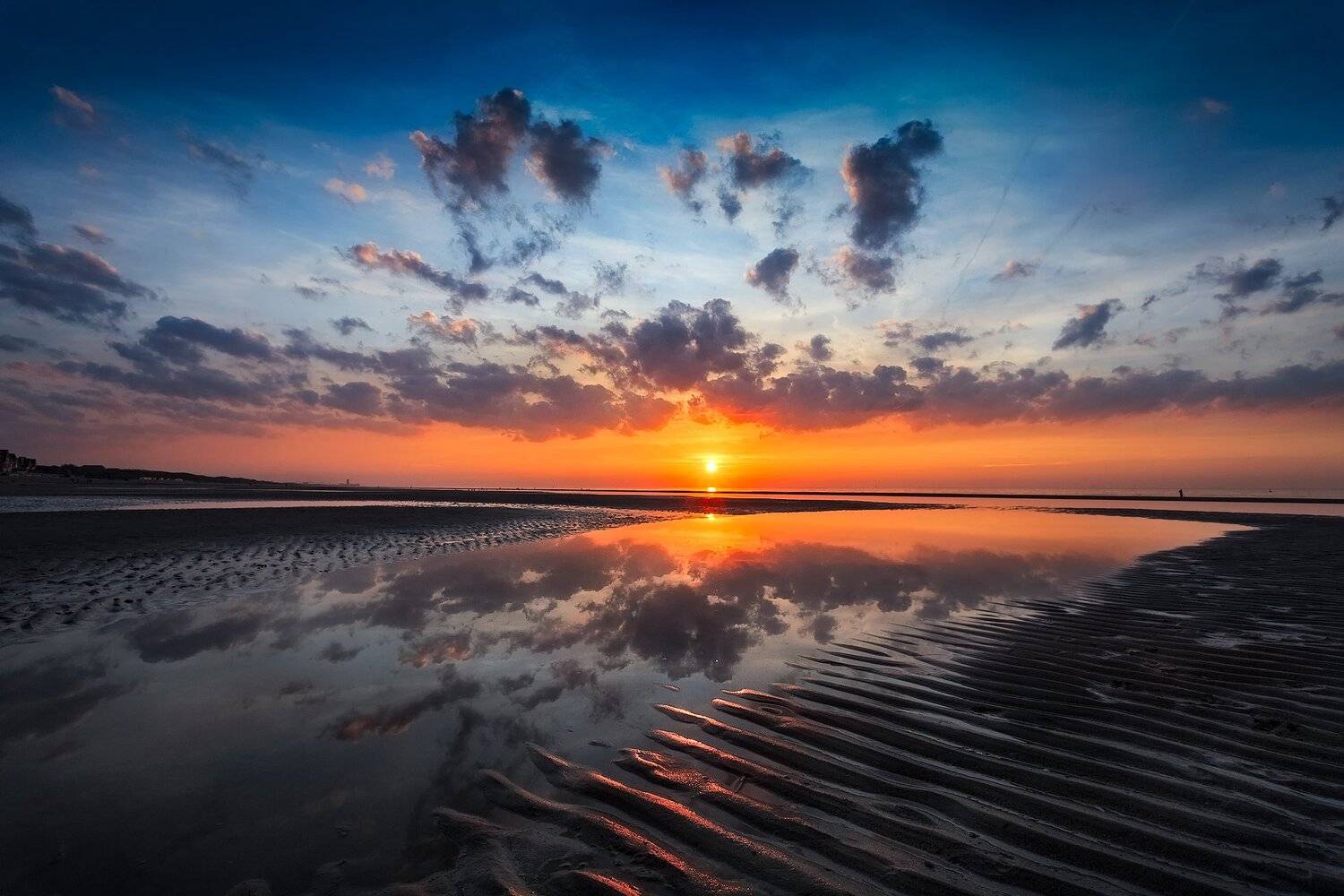 закат, бельгия, северное море,, Андрей Огнев