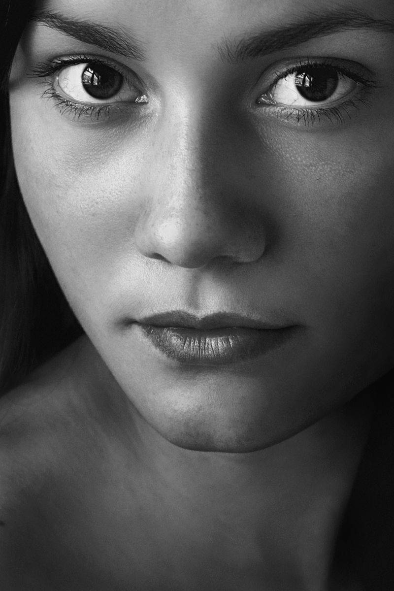 апатиты, портрет, взгляд, глаза, чб, девушка, Николай Смоляк