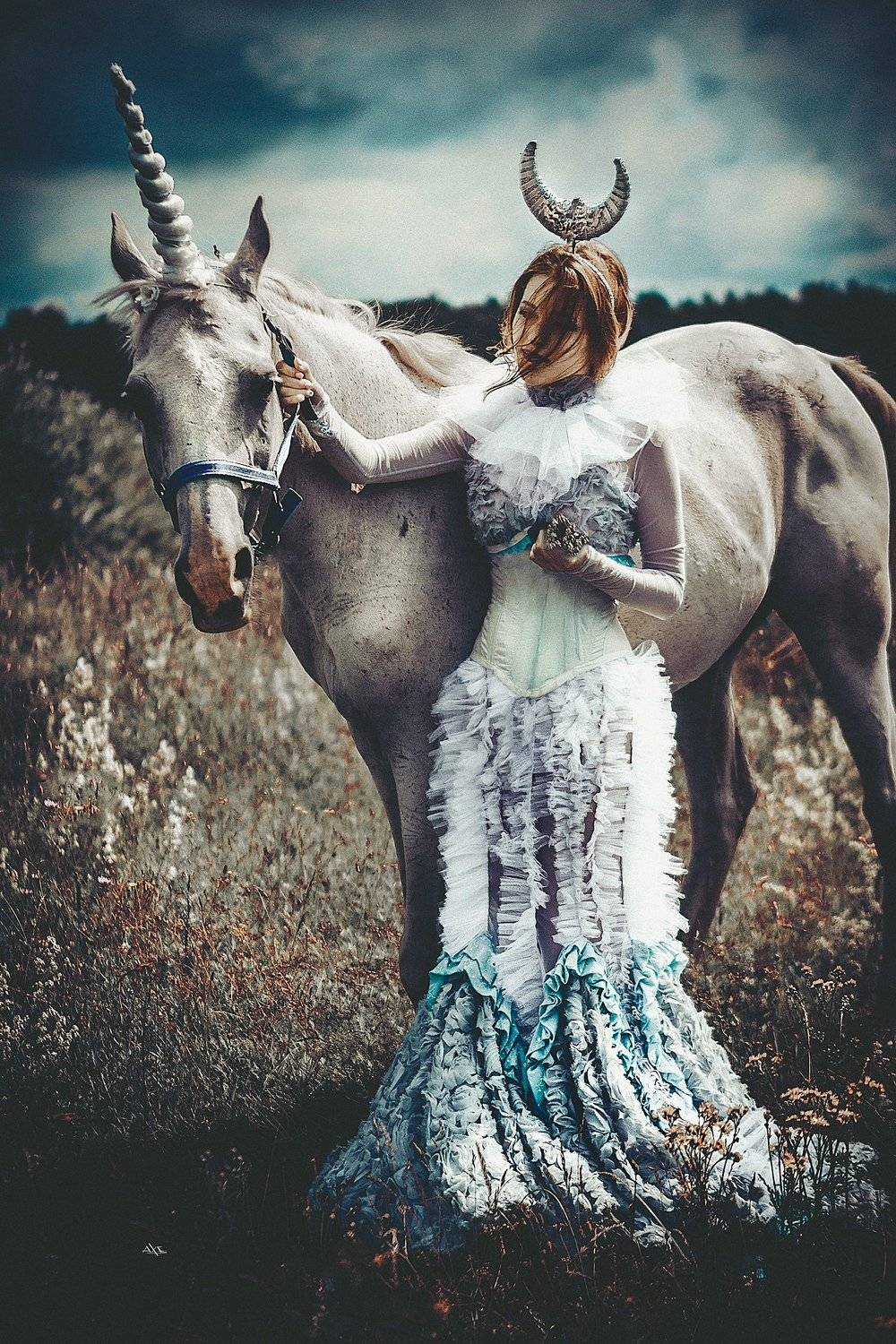 woman, portrait, outdoors, unicorn, redhead, goddess, natural light, Руслан Болгов (Axe)