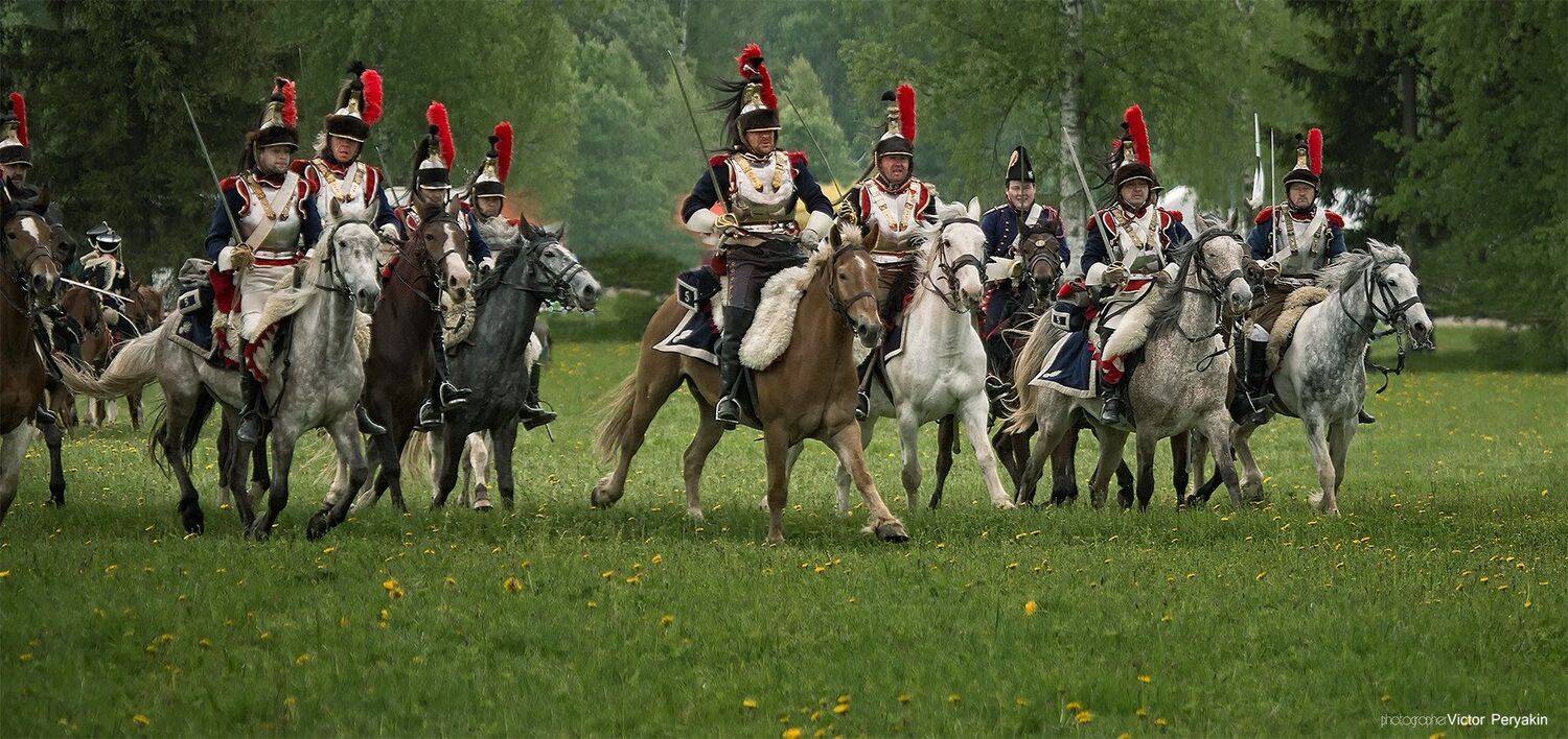 бородино артиллерия  дым реконструкция история россия кони кирасиры, Виктор Перякин