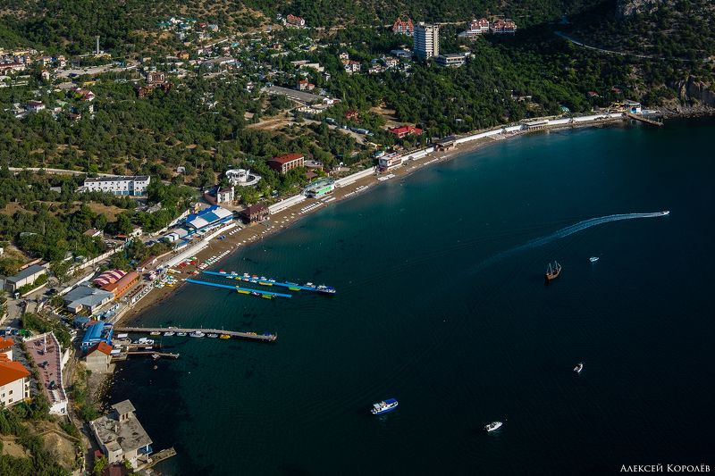 крым, россия, новый свет, судак, черное море, пейзаж, море, crimea, russia, novyi svet, sudak, black sea, landscape, sea Вид с горы Коба-Кая на Новый Свет фото превью