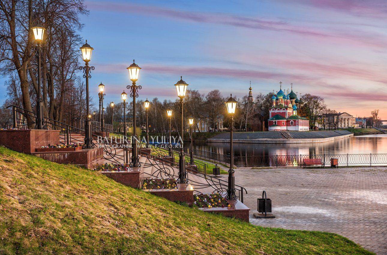 углич, дмитрий на крови, храм, волга, закат, Юлия Батурина