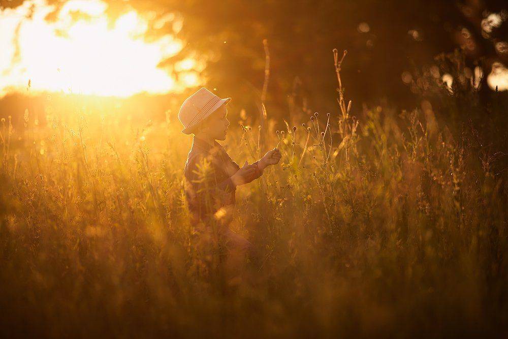 детство закат свет вечер портрет, Aleksandr Kljuchenkow