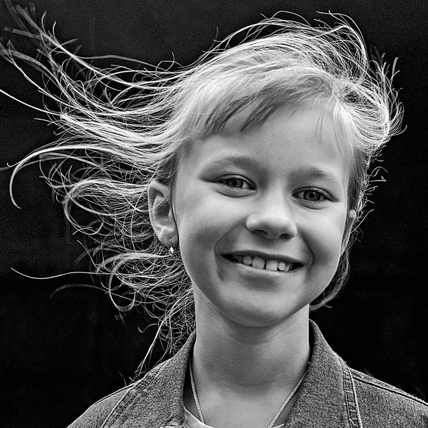 апатиты, девочка, портрет, чб, взгляд, глаза, Николай Смоляк