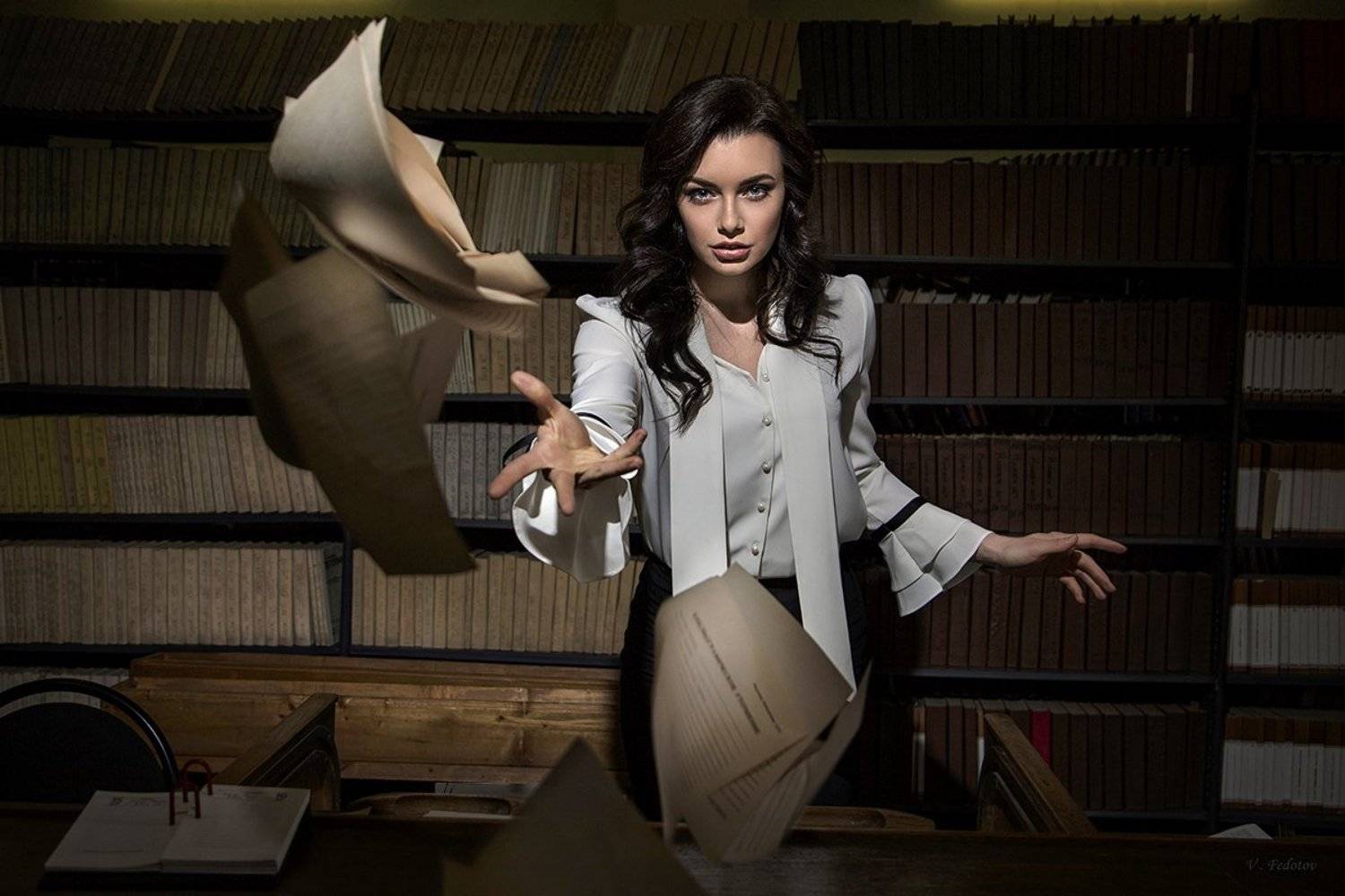 фото , цвет , библиотека ,  портрет , девушка , книга ,, Федотов Вадим(Vadius)