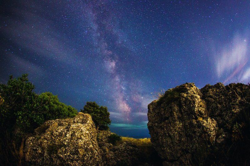 ночь, млечный путь, крым, звёзды Раскол фото превью