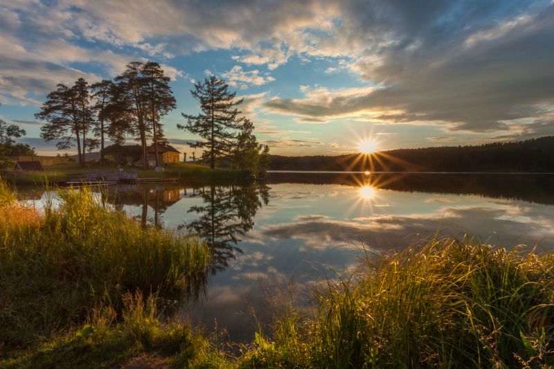 миасс, закат, челябинск, комары, Июльский закатный триптих с комарами фото превью