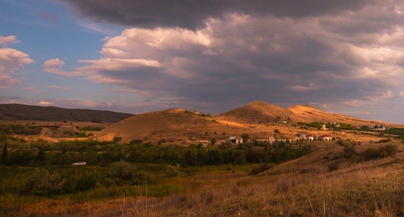 крым, горы, облака, осень, сентябрь, вечер Низкая облачность фото превью