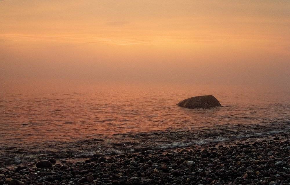 море, закат, туман, Александр Титаренко