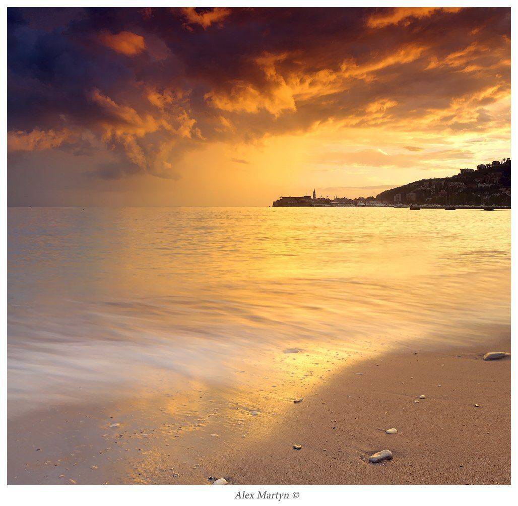 черногория, бухта, старый город, закат, море, Alexander Martynov