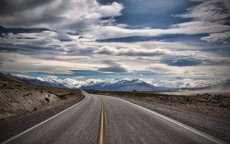 дорога, облака Сонная дорога в облака фото превью