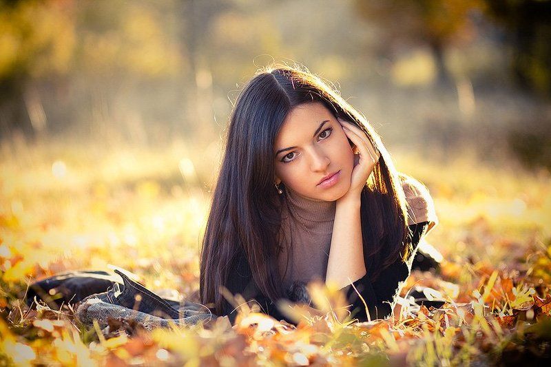 девушка, осень, портрет Ира фото превью