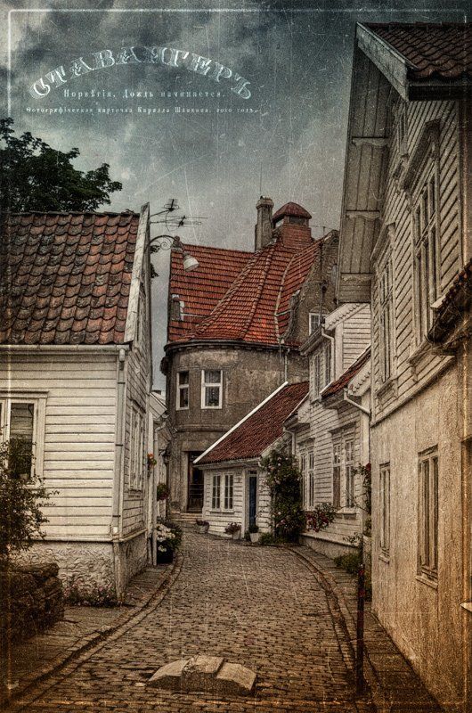 Дождь в Ставангере. Норвегия. фото превью